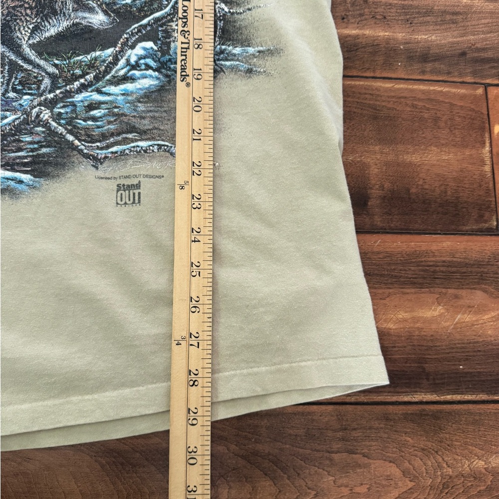 90s Wolf Graphic Tee Stand Out Designs Print - Picture 10 of 10